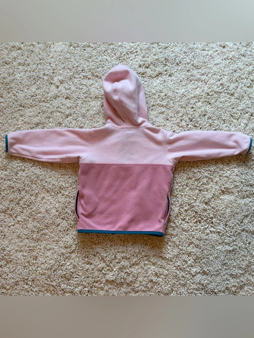 Patagonia Baby Synchilla Fleece Hooded Jacket Pink 12-18 Months Full Zip